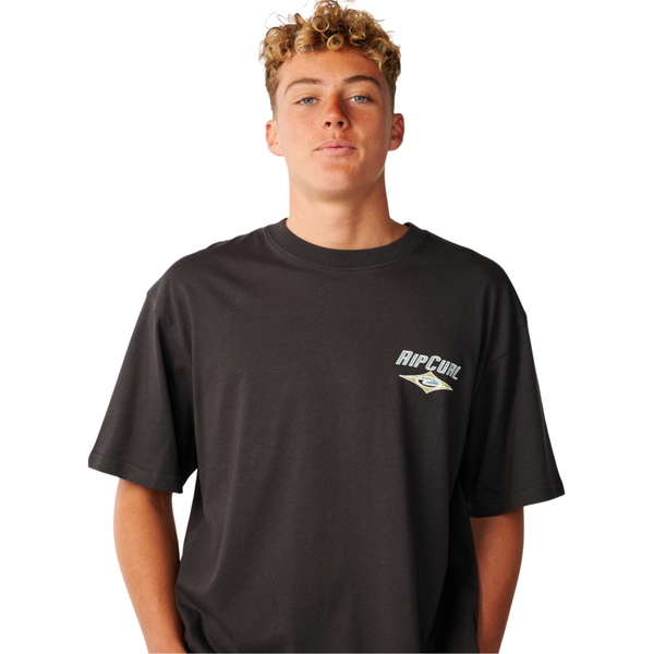 2026 Rip Curl Mens Heritage Icon T-Shirt 12FMTE - Washed Black